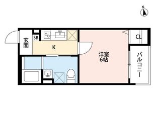 大物駅 徒歩3分 2階の物件間取画像